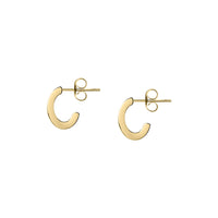 morellato 18k gold plated creole earrings +ip gold w/crystal
