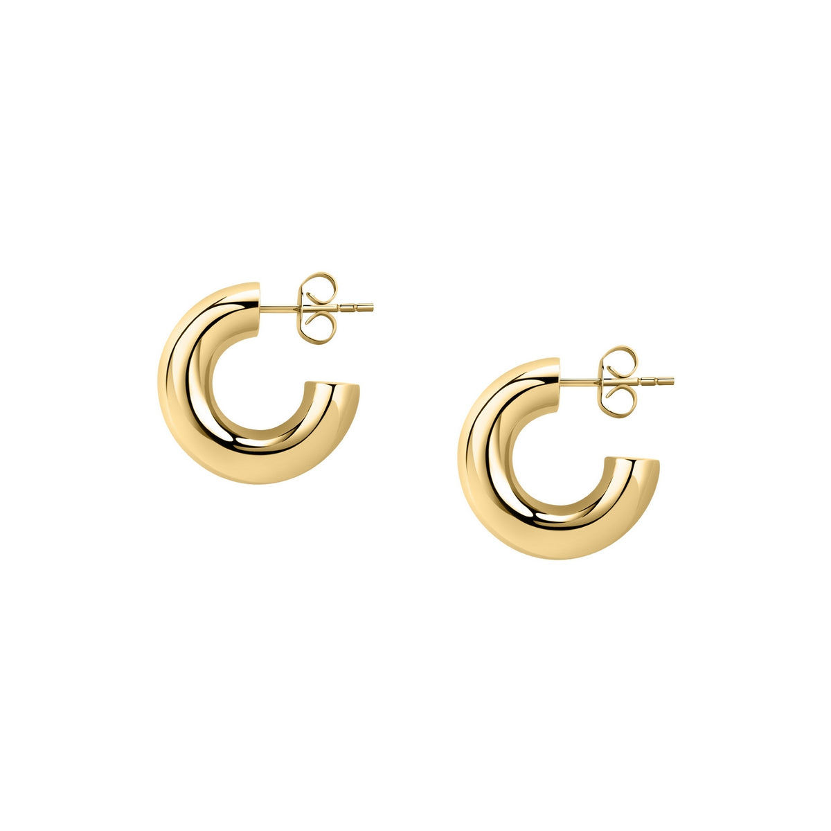 morellato 18k gold plated creole earrings  + ip gold