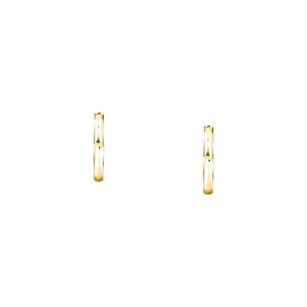 morellato 18k gold plated creole earring heart stainless steel yg 1.9cm