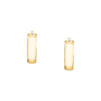 morellato 18k gold plated creole earring hoop stainless steel yg 2cm