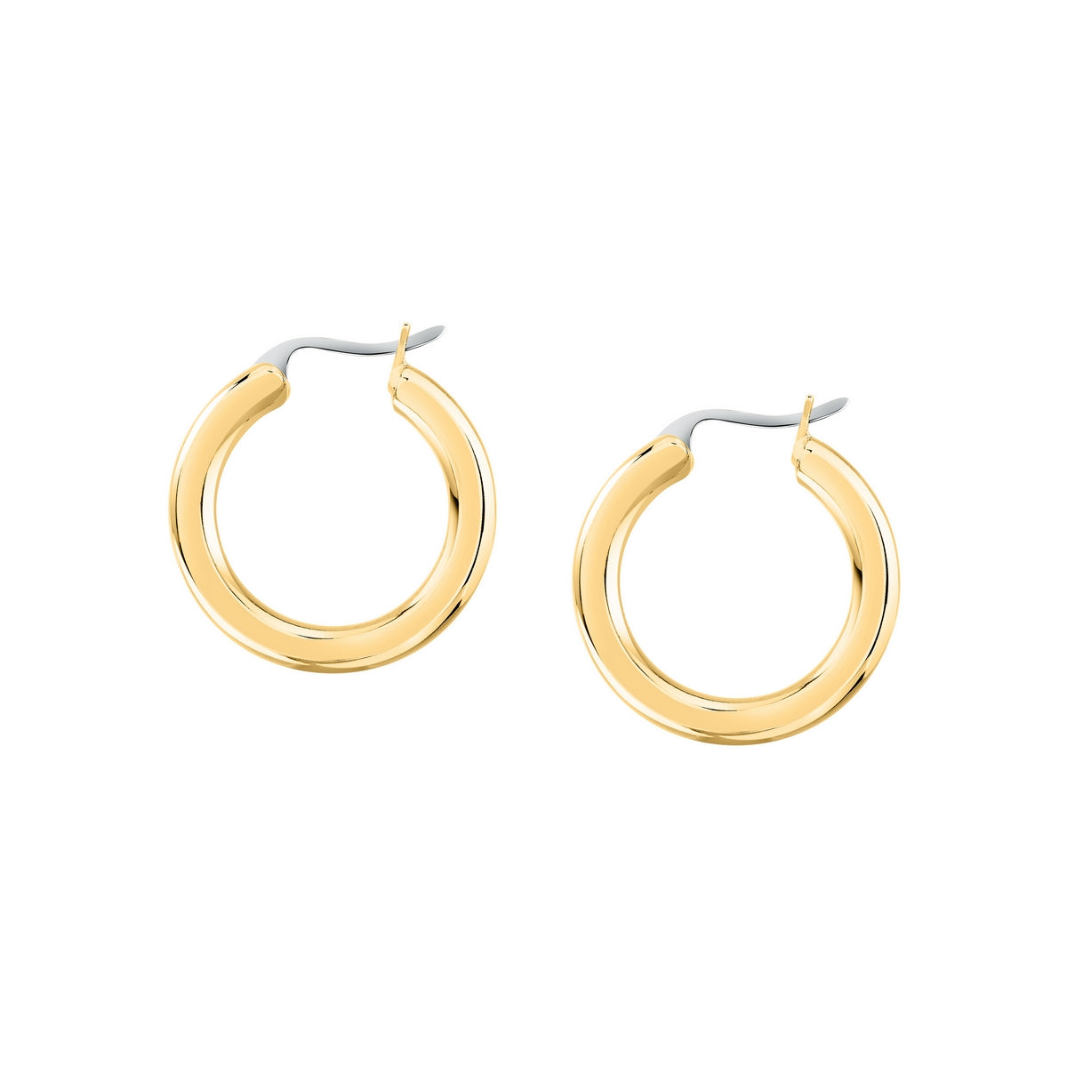 morellato 18k gold plated creole earring hoop stainless steel yg 2cm
