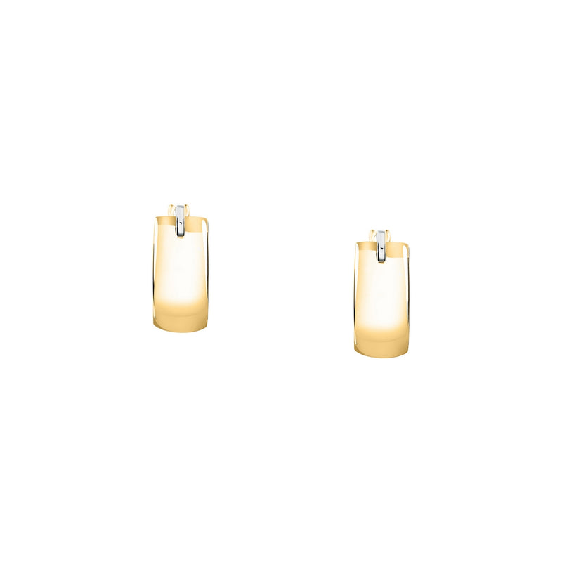 morellato 18k gold plated creole earring hoop stainless steel yg 1.45cm
