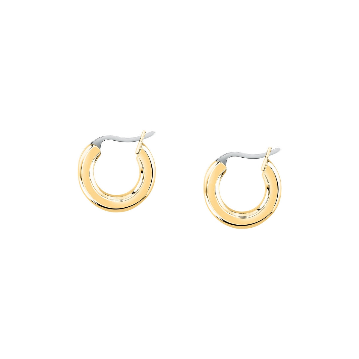 morellato 18k gold plated creole earring hoop stainless steel yg 1.45cm