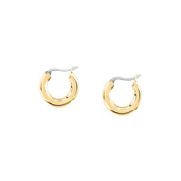 morellato 18k gold plated creole earring hoop stainless steel yg 1.45cm