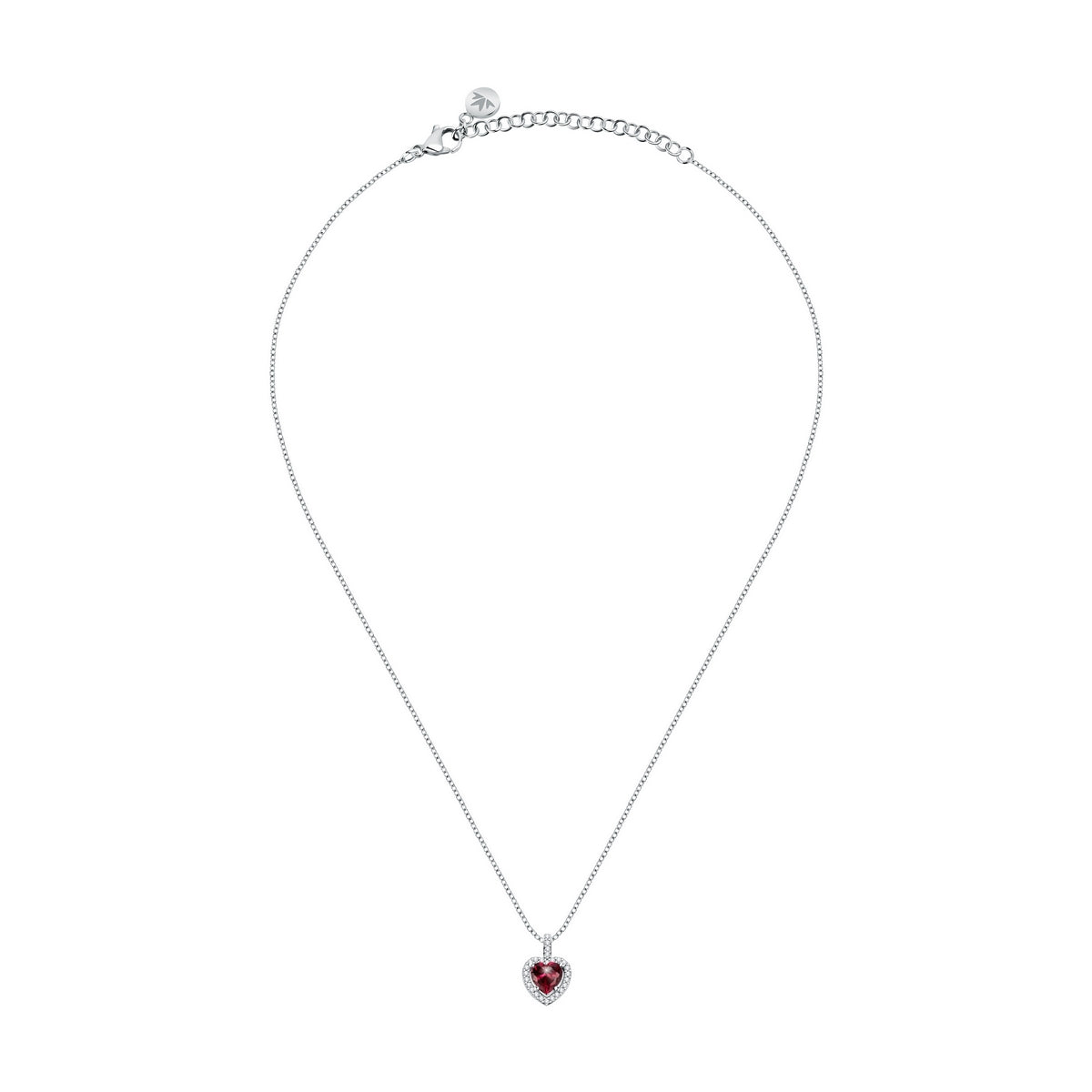 tesori pend ruby cz sil 925 38+4cm