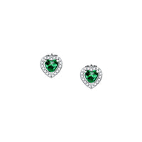 tesori earrings emerald cz sil.925