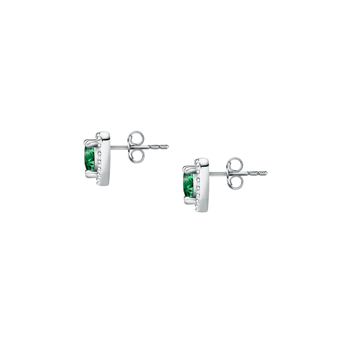 tesori earrings emerald cz sil.925