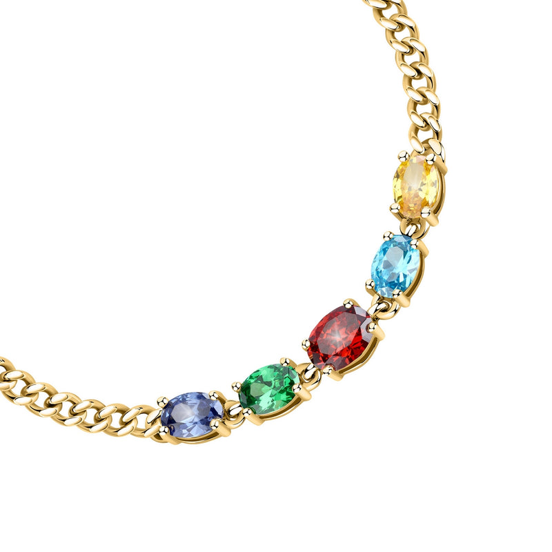 morellato 18k gold plated colori bracelet 5 pcs cz stones  16+3cm