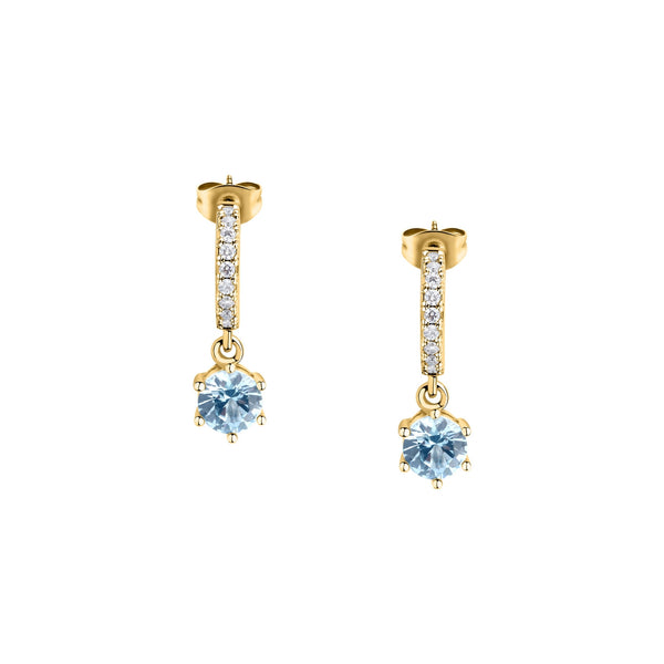 morellato 18k gold plated colori earrings 1 pc cz stone