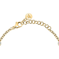 morellato 18k gold plated colori bracelet 5 cz+4 crystals  16+3cm