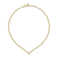 morellato 18k gold plated gioia necklace stainless steel yg crystal 38+4cm