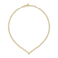 morellato 18k gold plated gioia necklace stainless steel yg crystal 38+4cm