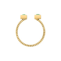 morellato 18k gold plated gioia ring stainless steel yg crystal sz18