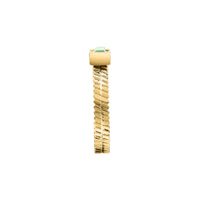 morellato 18k gold plated gioia ring stainless steel yg crystal sz18