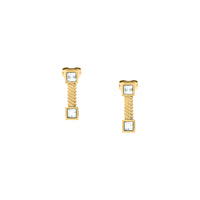 morellato 18k gold plated gioia earring stainless steel yg crystal 1.7cm