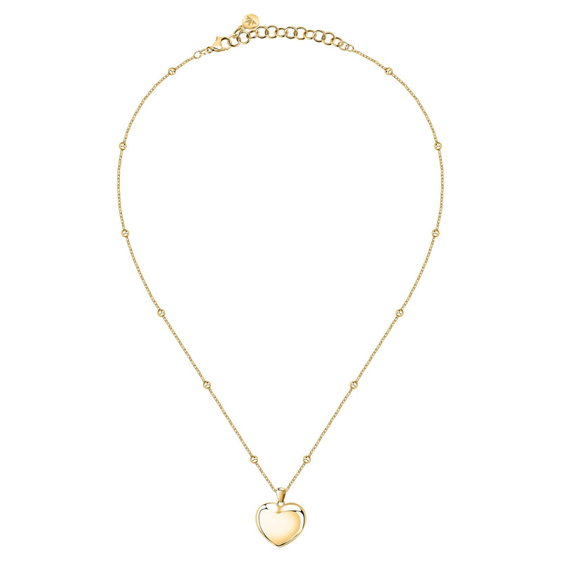 morellato 18k gold plated istanti pendant  heart  40+5cm