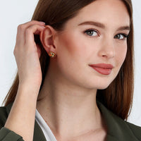 morellato 18k gold plated istanti earrings  heart