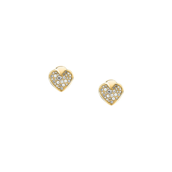 morellato 18k gold plated istanti  earrings pave heart crystal