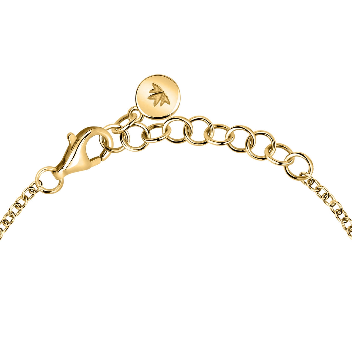 morellato 18k gold plated istanti  bracelet pave heart crystal drop 16+3cm