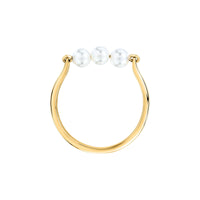 perla ring 925 silver 3 pearl 18k gp 140n+