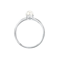 perla ring 925 silver pearl with cz 120m