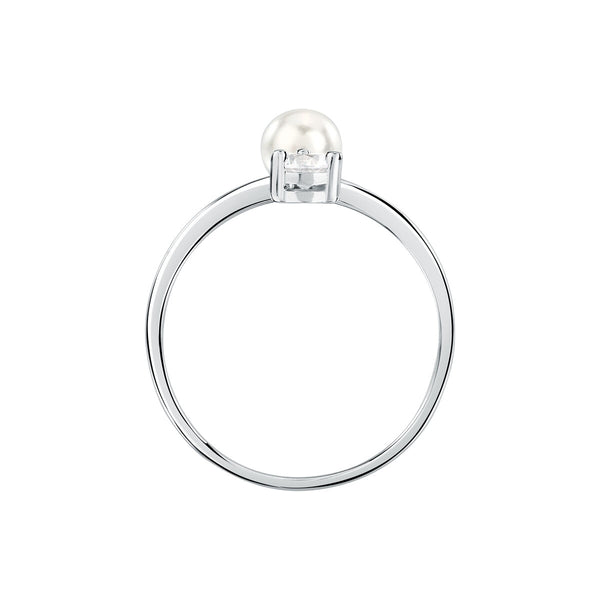 perla ring 925 silver pearl with cz 120m