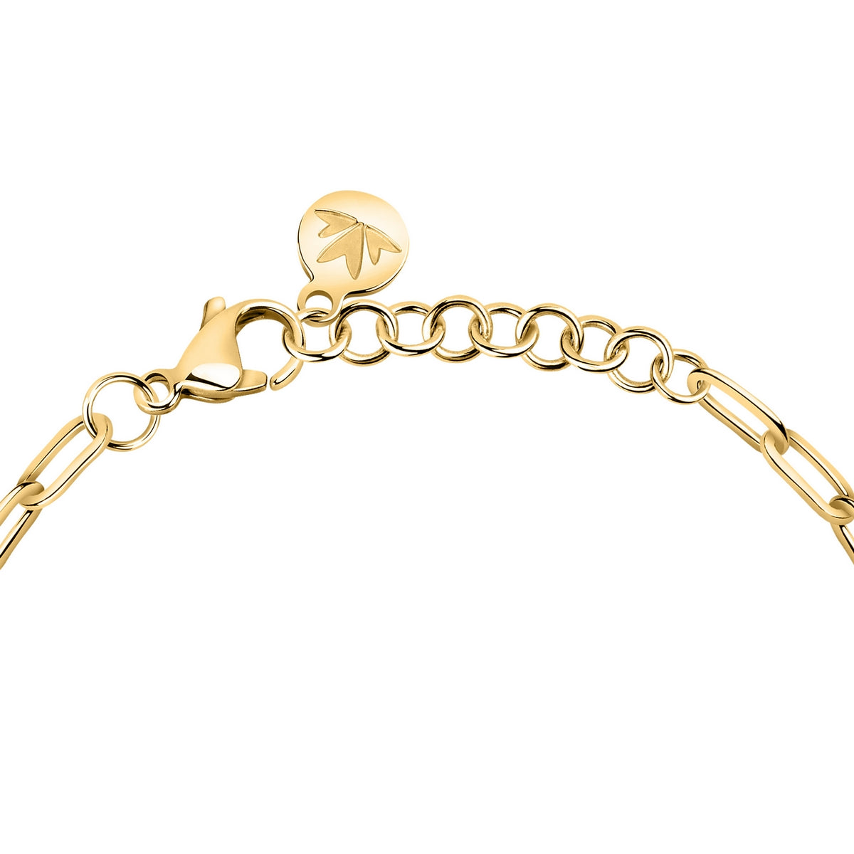 morellato 18k gold plated paillettes bracelet  7 heart tag  16+3cm