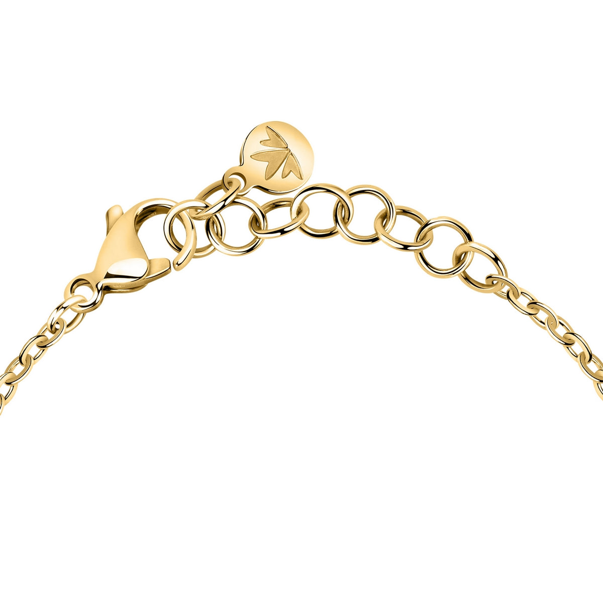 morellato 18k gold plated trilliant bracelet  triangle with cz & crystals  16+3cm