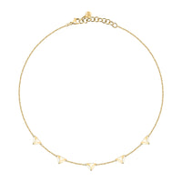 morellato 18k gold plated trilliant necklace  triangle  38+4cm