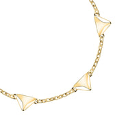 morellato 18k gold plated trilliant bracelet  triangle  16+3cm