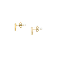 morellato 18k gold plated trilliant stud earrings  triangle mop