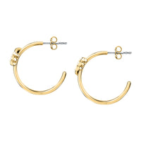 morellato 18k gold plated torchon �24mm hoop earrings