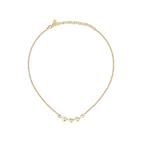 semipreziose necklace silver 925 yellow gold plated 38+7cm top blue