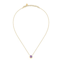 semipreziose necklace silver 925 yellow gold plated 40+5cm ame