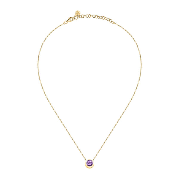 semipreziose necklace silver 925 yellow gold plated 40+5cm ame