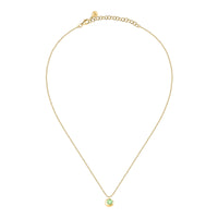 semipreziose necklace silver 925 yellow gold plated 40+5cm peridot