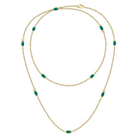 morellato 18k gold plated colori summer  necklace emer bead 90cm
