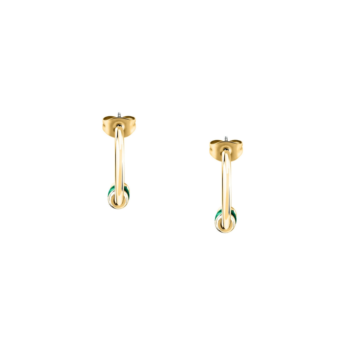 morellato 18k gold plated colori summer  hoop earrings emer bead