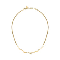 morellato 18k gold plated design necklace stainless steel yg crystal 40+5cm