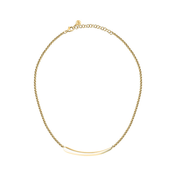 morellato 18k gold plated design necklace stainless steel yg 40+5cm