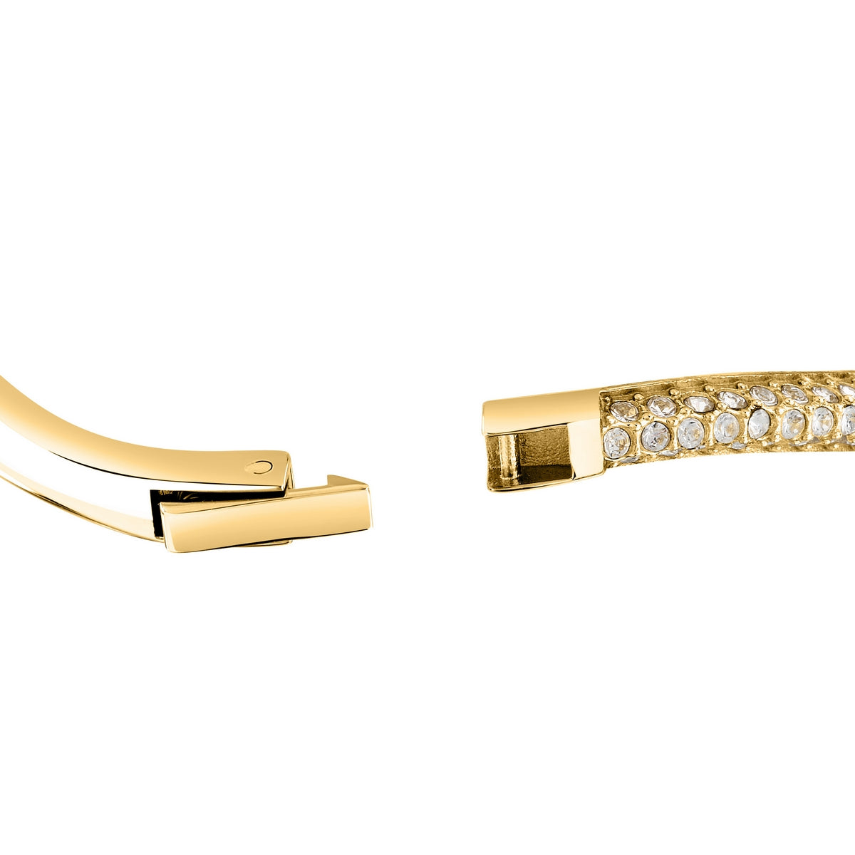 morellato 18k gold plated (med)  design bangle stainless steel yg crystal 6x5cm