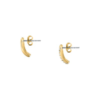 morellato 18k gold plated design earring stainless steel yg crystal 13x10mm