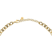 morellato 18k gold plated intrecci necklace stainless steel yg crystal 40+5cm