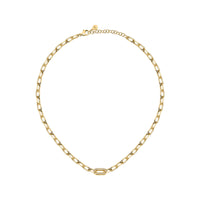 morellato 18k gold plated intrecci necklace stainless steel yg crystal 40+5cm