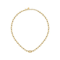 morellato 18k gold plated intrecci necklace stainless steel yg crystal 40+5cm