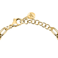 morellato 18k gold plated intrecci bracelet stainless steel yg crystal 16+3cm