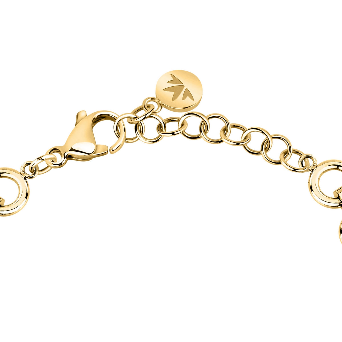 morellato 18k gold plated intrecci bracelet stainless steel yg crystal 16+3cm
