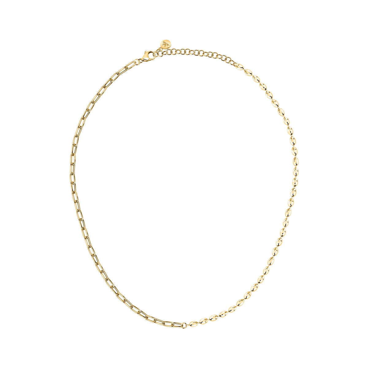 morellato 18k gold plated intrecci necklace stainless steel yg 40+5cm