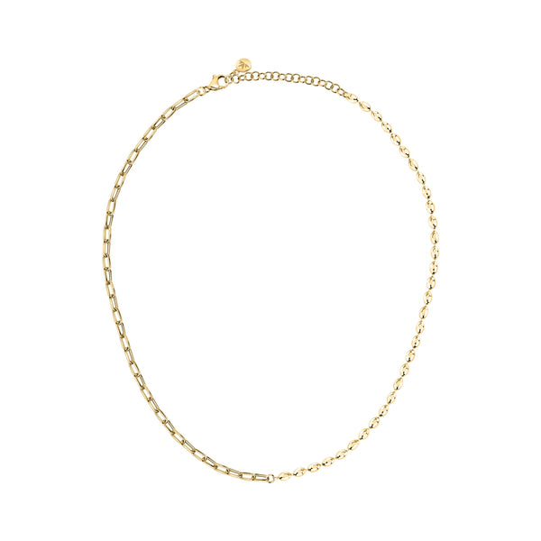 morellato 18k gold plated intrecci necklace stainless steel yg 40+5cm