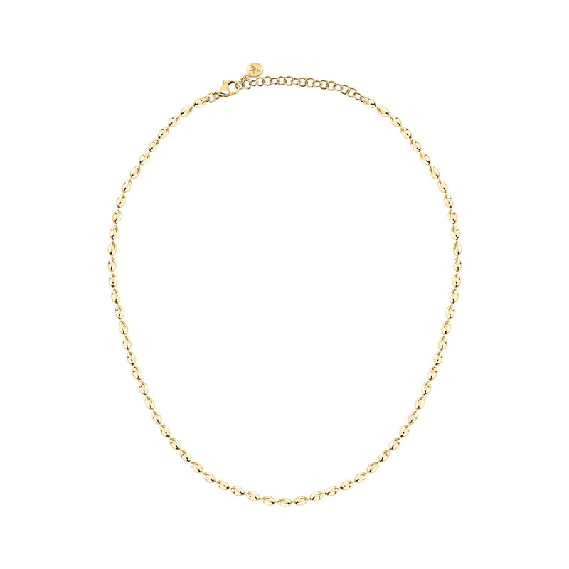 morellato 18k gold plated intrecci necklace stainless steel yg 40+5cm